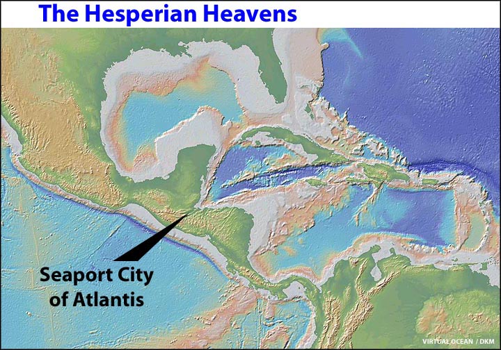 Map image of the Hesperian Heavens in the Americas