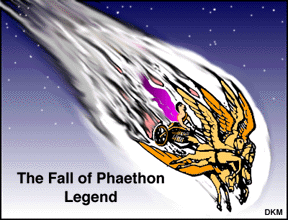 gif image of Comet Phaethon and Earth